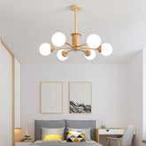 Contemporary Wooden LED Chandelier - Stylish Hanging Ceiling Light for Living Rooms